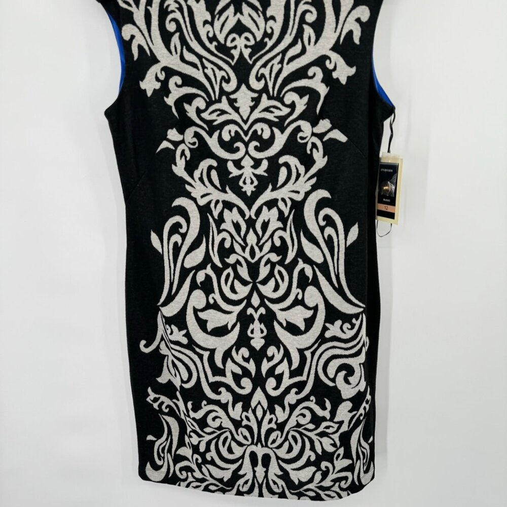 Jillian Taylor Women's Black & White Sleeveless Dress Bold Pattern Size 12 new - Picture 5 of 14